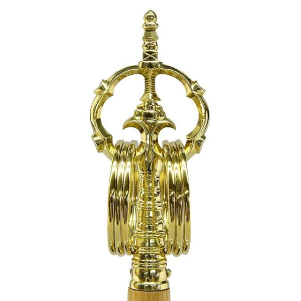 長柄錫杖(一本柄) 大々型（京都製密教法具 寺院用仏具） :jiin0309-02:仏壇・仏具販売-仏壇屋 滝田商店 - 通販 - Yahoo ...