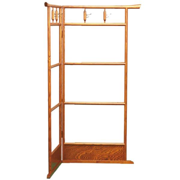 仏壇屋 滝田商店 衣桁 ケヤキ塗 1枚の巾76cm×高さ153cm 法衣掛け 袈裟
