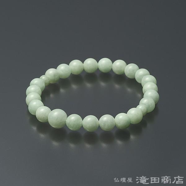 仏壇屋 滝田商店 腕輪念珠 数珠 ブレスレット ビルマ翡翠 8mm 仏壇屋 滝田商店 腕輪念珠 数珠 ブレスレット ビルマ翡翠 8mm