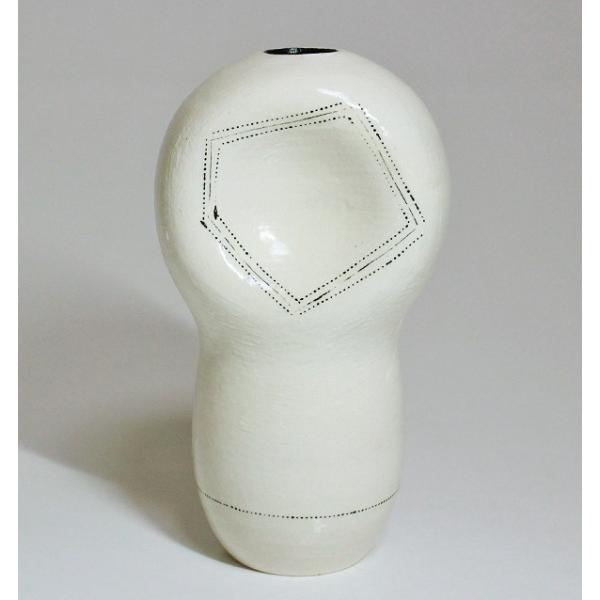 陶芸家 八木一夫 白い花壺 花器 店の陶芸家 花瓶 美術 工芸品 共箱 銘有 走泥社 瀧屋美術 父 八木一艸 2643 瀧屋美術 店