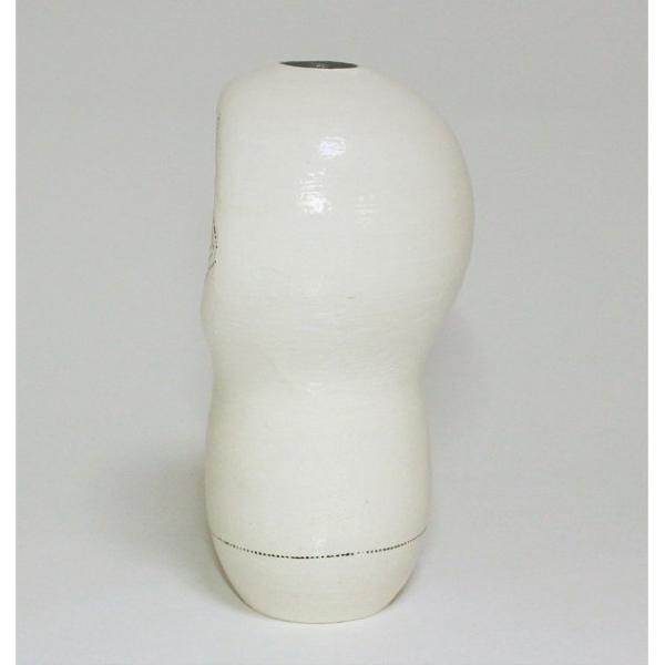 陶芸家 八木一夫 白い花壺 花器 店の陶芸家 花瓶 美術 工芸品 共箱 銘有 走泥社 瀧屋美術 父 八木一艸 2643 瀧屋美術 店