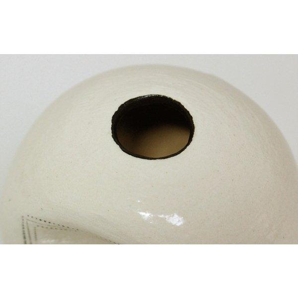 陶芸家 八木一夫 白い花壺 花器 店の陶芸家 花瓶 美術 工芸品 共箱 銘有 走泥社 瀧屋美術 父 八木一艸 2643 瀧屋美術 店