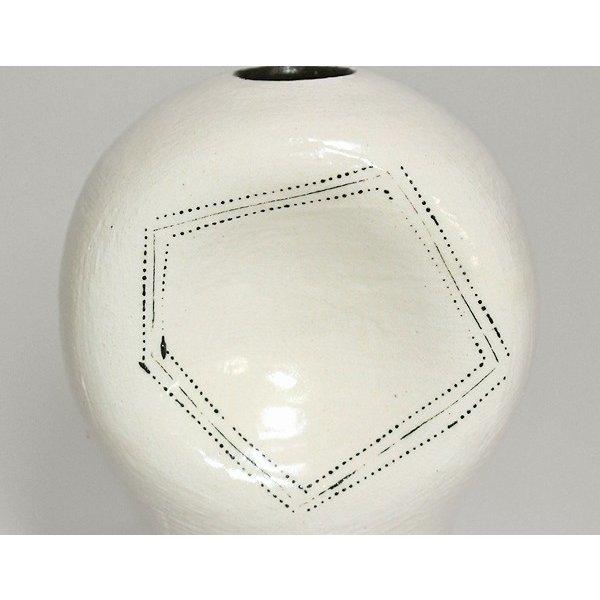 陶芸家 八木一夫 白い花壺 花器 店の陶芸家 花瓶 美術 工芸品 共箱 銘有 走泥社 瀧屋美術 父 八木一艸 2643 瀧屋美術 店