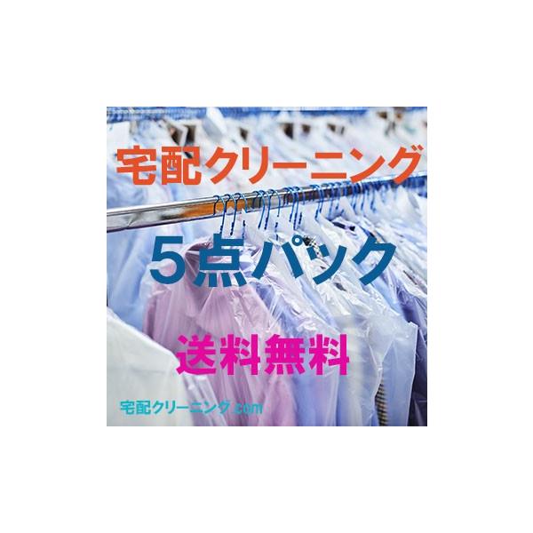 宅配クリーニング　５点パック　送料無料　全国対応　無料シミ抜き　