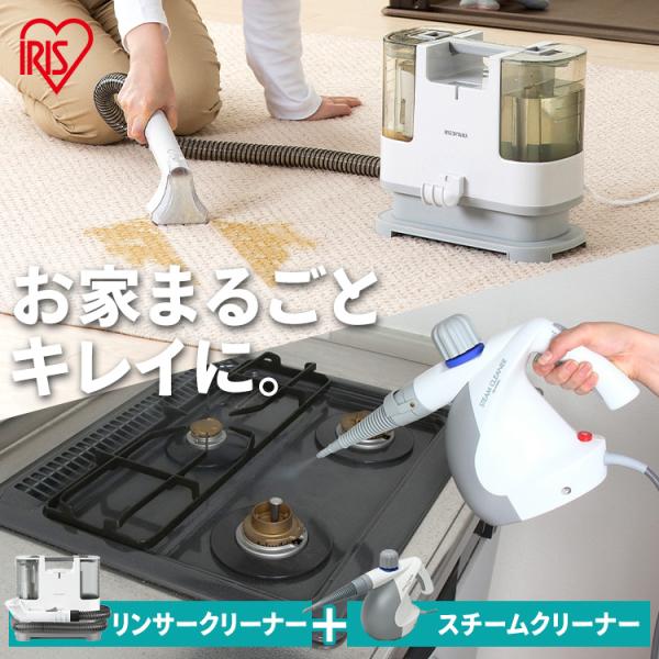 IRIS OHYAMA リンサークリーナー RNS-P10-W スチームクリーナー