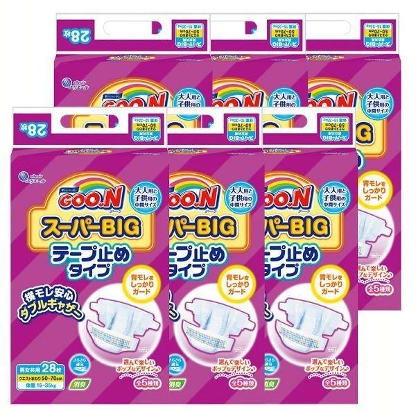 GOO.N スーパービッグ テープ止め 28枚入り6個セット グーンスーパーBIGテープ 28枚 – エリエールオンラインショップ