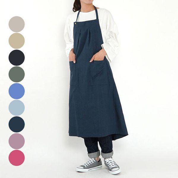 y'sリビング　麻　エプロンドレス　ドット　おもてなし　美品 y'sリビング 麻 エプロンドレス ドット おもてなし 美品 楽天