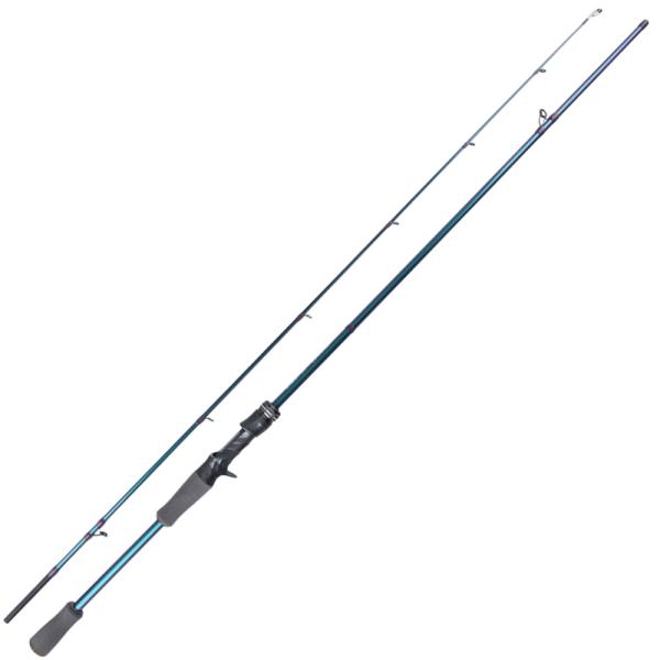 バスロッド M調 超軽ルアーロッド 炭素繊維製釣り竿 ベイト/スピニングロッド キャスティング 海釣竿 遠投釣竿 2本継  1.8m/1.98m/2.1m/2.28m 釣り竿