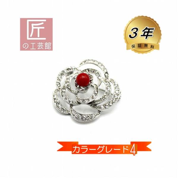 血赤珊瑚 ブローチ 7mm玉 高知県産血赤珊瑚（のし等ギフト対応無料