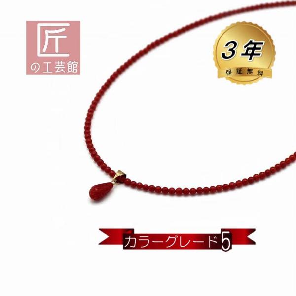 赤珊瑚 プチ ネックレス (のし等ギフト対応無料 ) 18金 赤珊瑚 プチ ネックレス (のし等ギフト対応無料 ) 18金