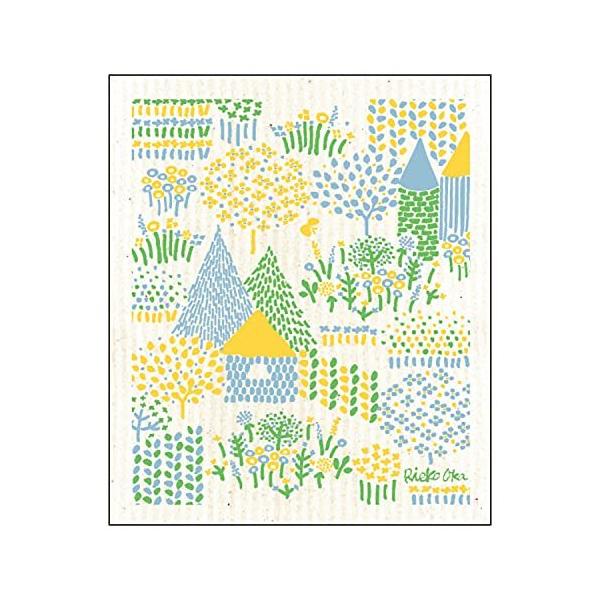 E.OCT スポンジワイプ 点と線模様製作所 夏の村 Lサイズ WX230010