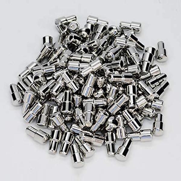 組み立て家具などに取り付ける棚ダボ ・差し込みタイプ ・材質：ニッケル ・寸法：5mm×7mm ・重量 118g ・発売元 株式会社アメージングクラフト ・区分 日本製