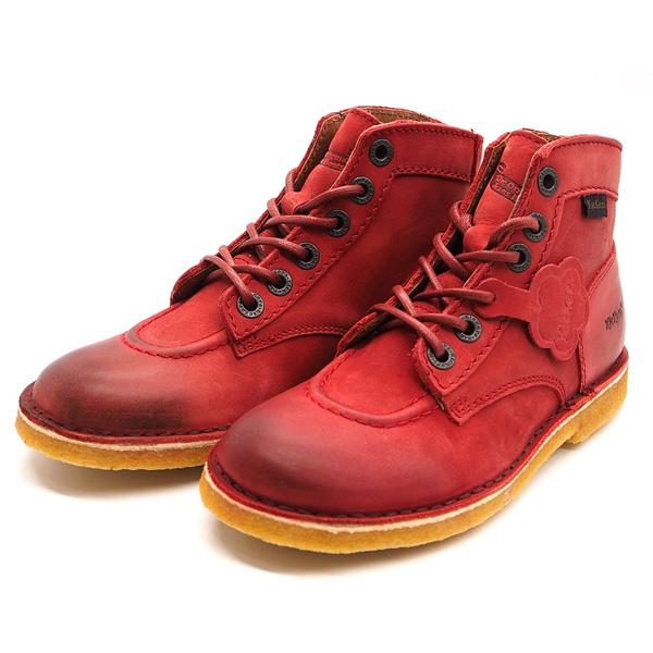 バーガンディ レザー ワークブーツ アウトレット Kickers キッカーズ KICK LEGEND18 BURGUNDY 30BU バー
