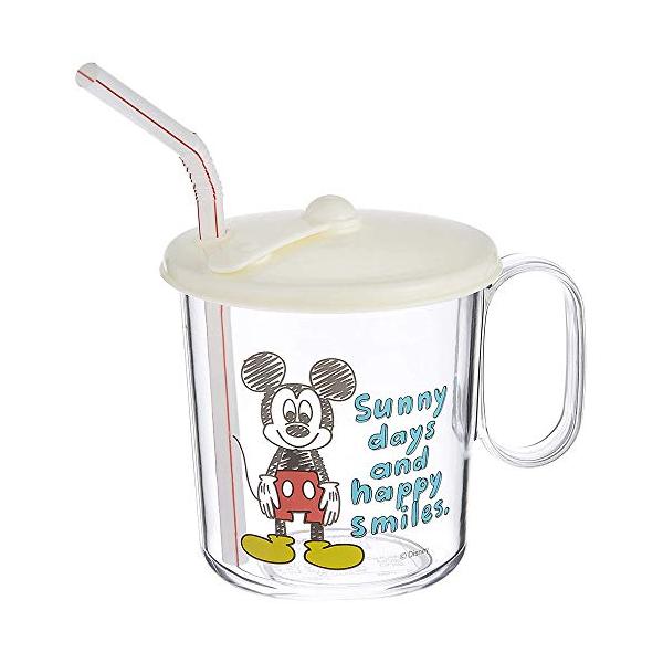 SKATER フタ付 ストローコップ ミッキースケッチ