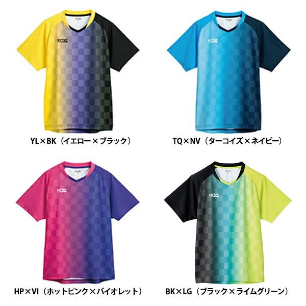 ■素材： ポリエステル100％（バックメッシュドライ）■特長： JTTA公認, UV, 伸縮, 吸汗速乾, 抗菌, 男女兼用, 防臭■カラー： ●YL×BK(イエローｘブラック)●TQ×NV(ターコイズｘネイビー)●HP×VI(ホットピンク...