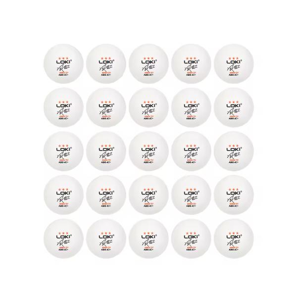 LOKIの3スター40＋mm卓球ボールです。耐久性とコストパフォ−マンスに優れたトレーニングボール素材：ABS樹脂製造国：中国色:ホワイト