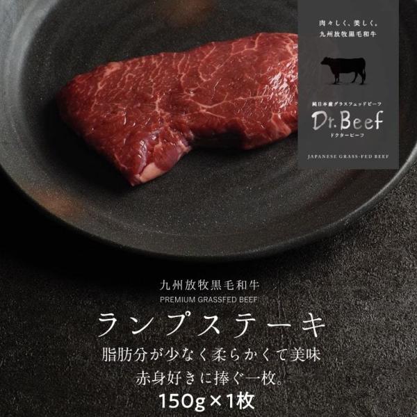 Dr.Beef ランプステーキ 合計150g (150g×1枚) 純日本産 グラスフェッドビーフ 国産 黒毛和牛 赤身 牛肉 焼き肉 BBQ お歳暮 ギフト
