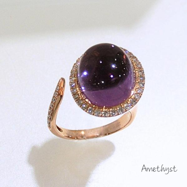 天然石リング/10号/アメシスト tamai_ok270152