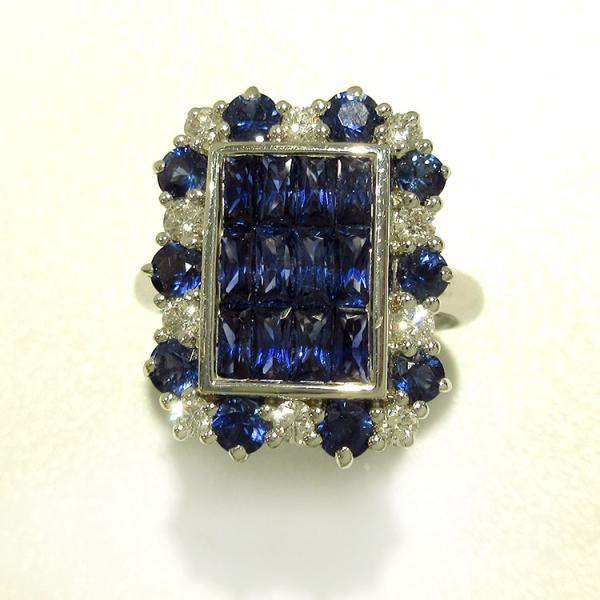 リング サファイア(9月誕生石) 18金 ホワイトゴールド 指輪 K18WG