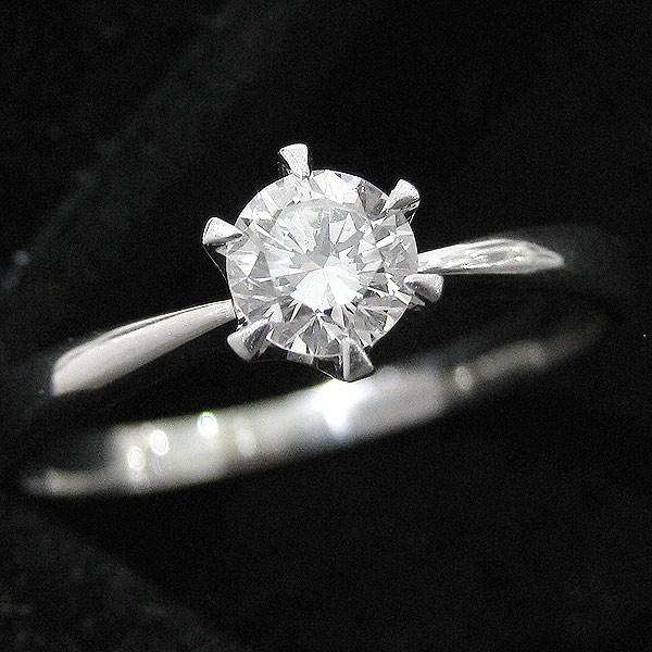 エンゲージリング 婚約指輪 プラチナ ダイヤモンド 一粒 0.325ct 鑑定