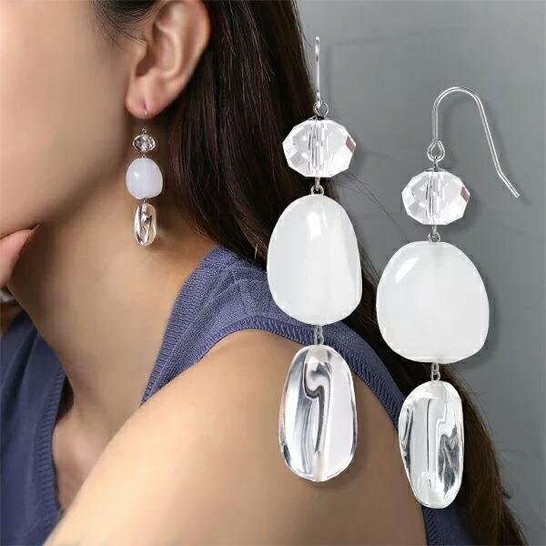 フック ピアス 金属アレルギー対応 ワイヤーフック 揺れる 大きめ  