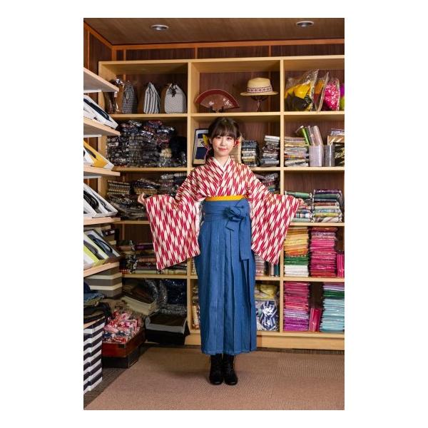 デニム袴 レディース ダンガリー 薄紺