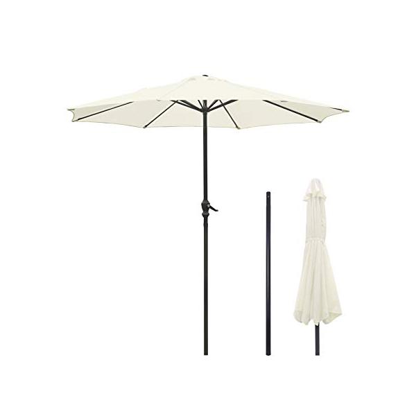 【ご購入後の当店からの連絡はご登録のメールアドレスに通知いたします。必ずご確認ください】uvカット:UVカットが施された270cmという大型パラソルが強い日差しから守ってくれるので、直射日光を気にせず快適にガーデンライフを楽しんでいただけま...