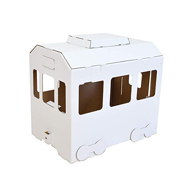 【ご購入後の当店からの連絡はご登録のメールアドレスに通知いたします。必ずご確認ください】お子様のごっこ遊び、室内遊びに最適。正面のドアや天井部分が開きます。更に動く運転レバーもついていて本格的な作りです。お絵描きしやすいホワイト地。自由に色...