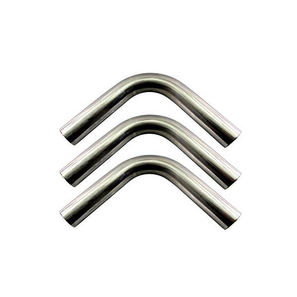 BRIGHTZ 48Φ 90度 ステンレス 曲げパイプ 1.2mm厚 3PC 【 CUR−PIPE