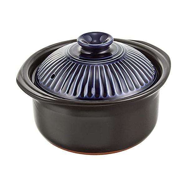 他サイト： 銀峯陶器 菊花 ごはん土鍋 萬古焼 ( 5合 炊き / 瑠璃 / 二重蓋 ) 「 土鍋 ご飯 ごはん 鍋 炊飯 銀峯 炊飯鍋 」の商品画像