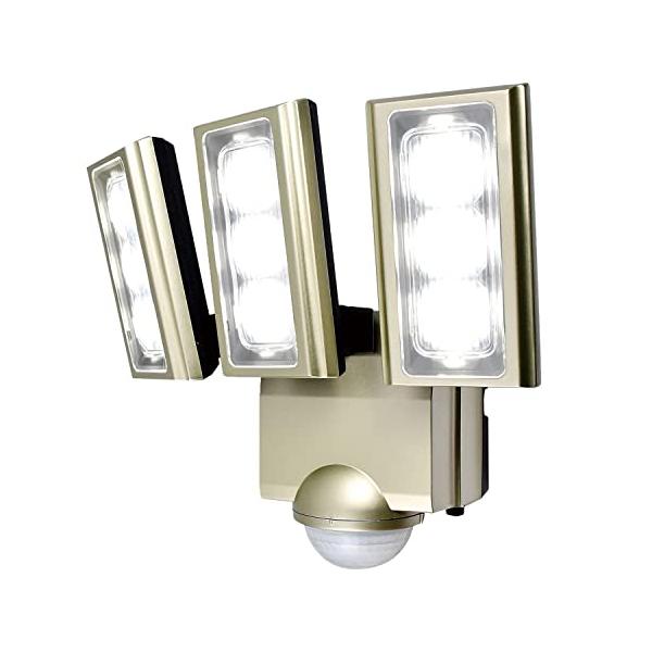 エルパ (ELPA) コンセント式 センサーライト 3灯 (白色LED/防水仕様) 屋外 センサーライト 足元 (ESL-ST1203AC)