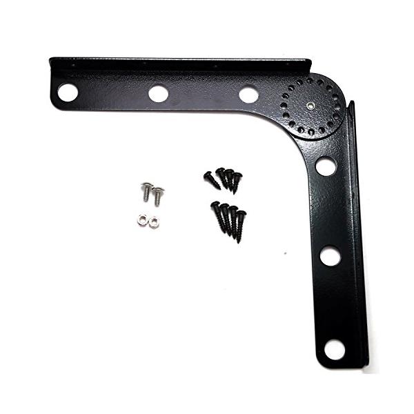 【ご購入後の当店からの連絡はご登録のメールアドレスに通知いたします。必ずご確認ください】田邊金属工業所 自由な角度調整ができる棚受 フリーステー 黒 1本