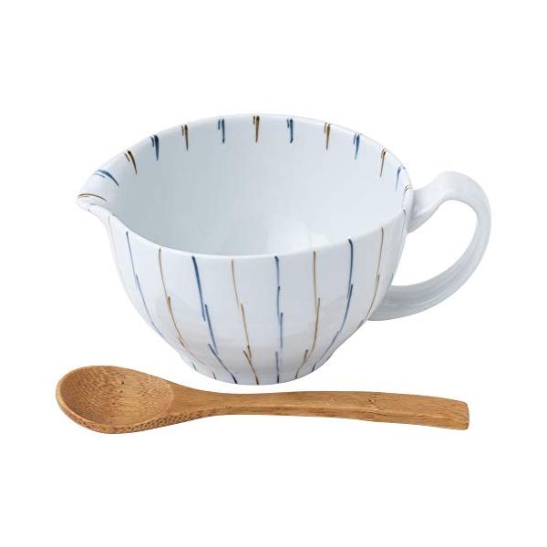 【ご購入後の当店からの連絡はご登録のメールアドレスに通知いたします。必ずご確認ください】サイズ:鉢/15.5×11×高さ7cm スプーン/15.5×4×高さ1cm本体重量:230g素材・材質:磁器原産国:日本容量:370ml