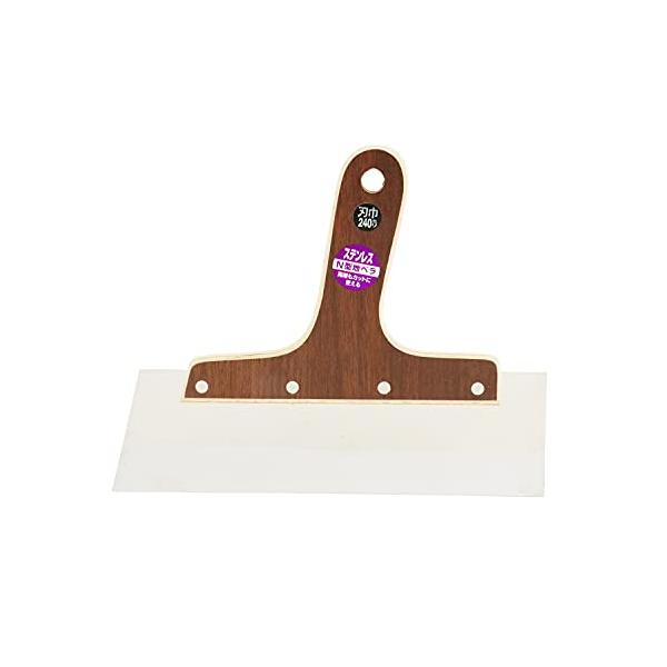 【ご購入後の当店からの連絡はご登録のメールアドレスに通知いたします。必ずご確認ください】用途:塗装内装作業特徴:パテ離れ・汚れ落ちが良い、プロ仕様で手先感覚のヘラ刃幅:240mm刃厚:1.2mm材質:SUS430