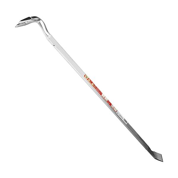 【ご購入後の当店からの連絡はご登録のメールアドレスに通知いたします。必ずご確認ください】用途:釘抜き作業・ハガシ作業特徴:完全焼入れパイプ使用で、軽くて丈夫なバール全長:約900mm刃幅:45mm本体:機械構造用炭素鋼、パイプ:焼き入れ鋼管