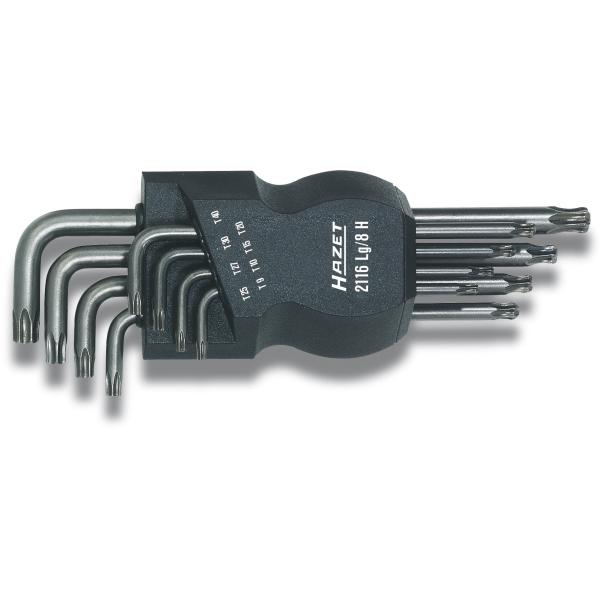 HAZET(ハゼット) レンチセット トルクスL型 ブラック 2116LG/8H