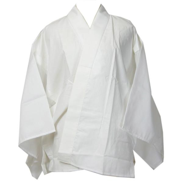 【商品概要】男夏着物用半襦袢　駒絽白色半衿付　M/L/LL　身頃は晒で快適　半衿と袖は夏用絽の白色でフォーマル普段着兼用　男物和装小物男性夏着物用の半襦袢、衿と袖が白色駒絽生地で身頃は白晒で吸汗、衿、袖はポリエステル。フォーマル、カジュアル...