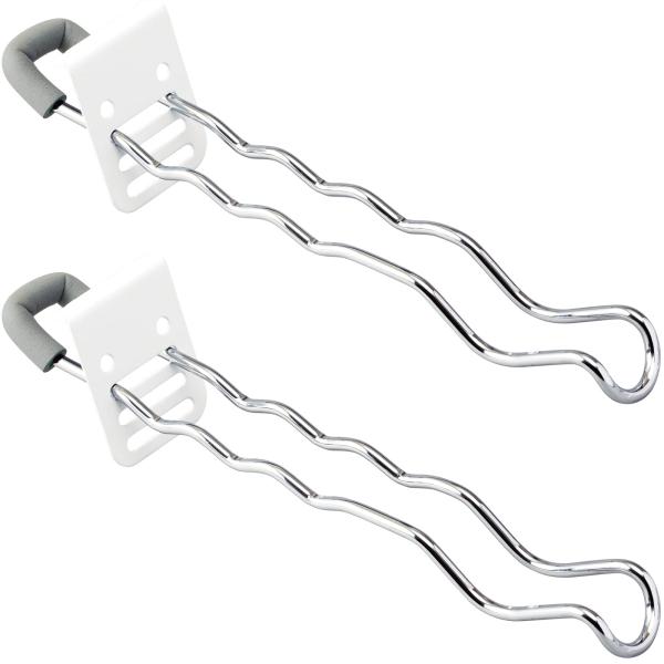 他サイト： コモライフ 付け外し簡単! 合金鋼 室内物干し掛け(ロング) 2個セット 部屋干し 鴨居 かもいフック 窓枠 玄関 上着掛け 長雨 梅雨 台風 花粉の商品画像