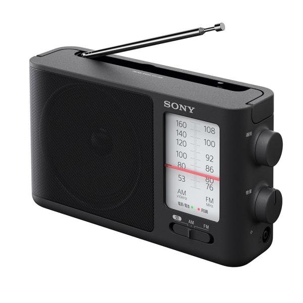 他サイト： ソニー ポータブルラジオ ICF-506 : FM/AM/ワイドFM対応 電池駆動可能(単3形3本) ブラック ICF-506 Cの商品画像