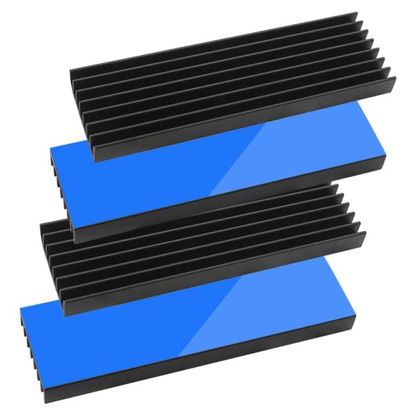 他サイト： Tuloka 4個ヒートシンク 導熱接着シート4pcs付き 熱暴走対策 冷却ラジエーターフィンCPU ICチップ 回路基板 LEDアンプに適用 アルミの商品画像