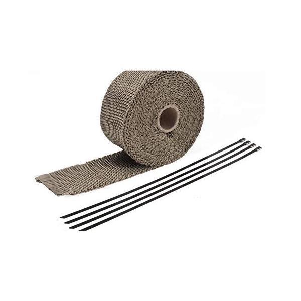 【商品概要】フロントパイプ、マフラー、排気管などの高熱を発生する部品に巻きつけて放熱を抑制、防音するテープで、熱害から各種パーツを守ります。エンジンルーム内への放熱をシャットアウトし吸気温度、水温、油温を下げエンジンパワーの向上と排気温低下...