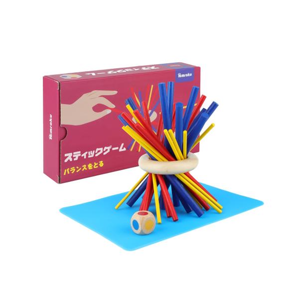 他サイト： Homraku 木製バランスゲーム ボードゲーム 立体パズル 積み木ブロック ドミノブロック テーブルゲーム 子供も大人も老若男女楽しめる おもちゃの商品画像