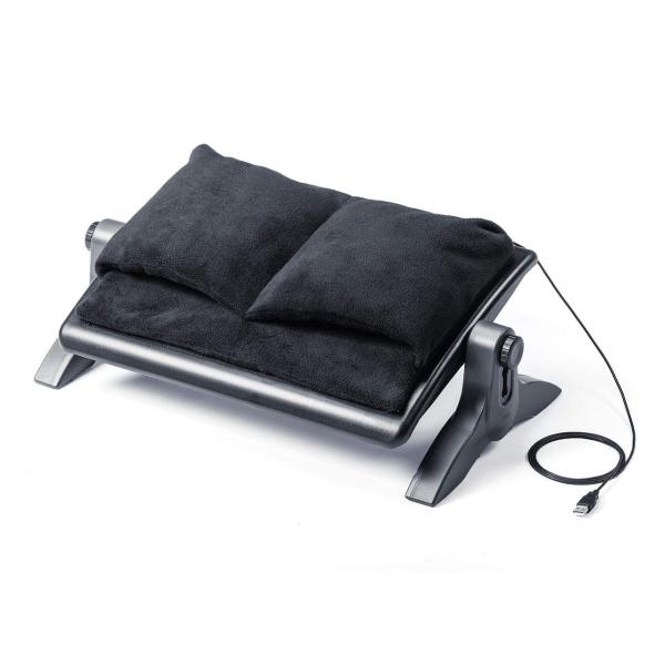 【商品概要】足を入れることができる袋状のウォームクッションと、メッシュマット付きのフットレストです。USB給電で温まるウォームクッション付きなので、つま先が冷える寒い季節に最適です。ウォームクッションの中心は縫いこまれているので、スリッパの...