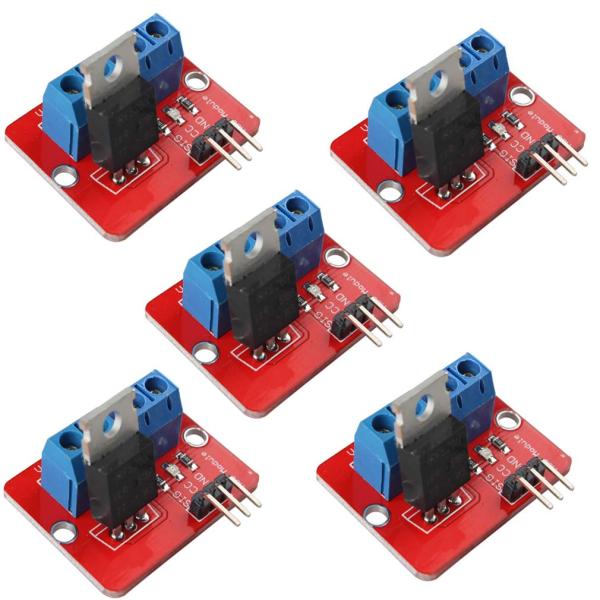 Hailege 5個セット IRF520 MOSFETドライバーモジュールMOSFETボタンドライブArduino MCU ARM Raspberry