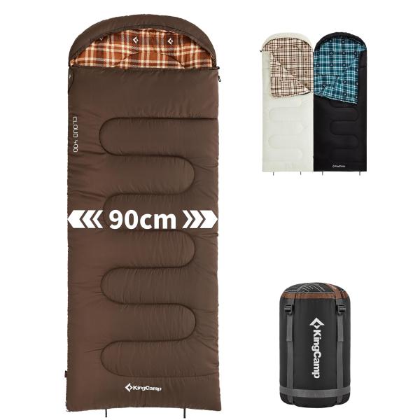 KingCamp 寝袋 シュラフ 封筒型 ワイドサイズ 230*90cm 連結可能