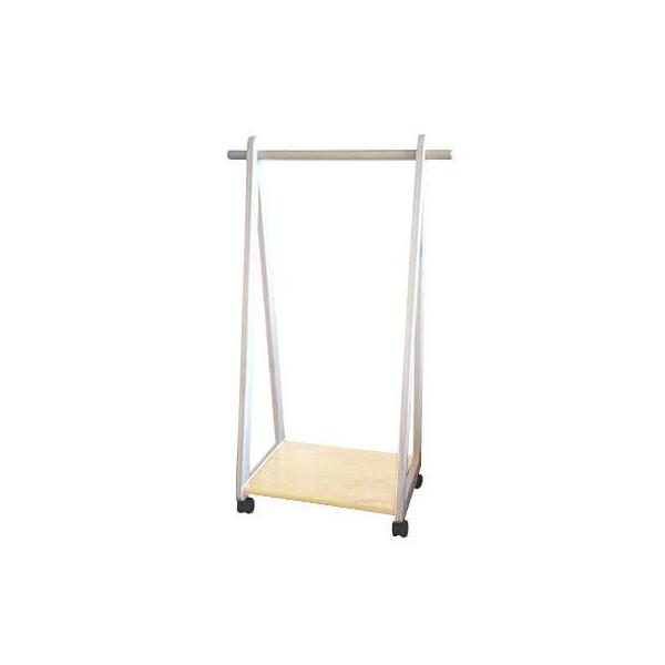 【商品概要】天然木(パイン材)塗装ホワイトウォッシュ×ウォルナット商品サイズ：W655(左右フック部含)×D390×H1100(内キャスター50)mm 梱包サイズ：W1070×D420×H65mm 重量：5kgベトナム組立品【商品説明】[材...