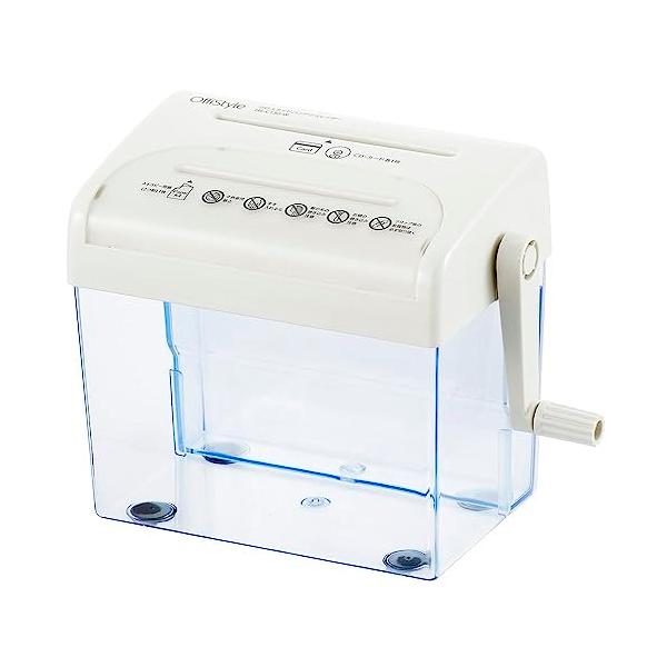 【商品概要】【 特 長 】　◆コンパクトで気軽に使えるハンドシュレッダー　◆紙はもちろん、CD、DVD、カードも細断できます　◆ダストボックスが紙とCD・カードに分かれているので分別も簡単です　◆省スペースで収納にも便利です　◆本体カラーは...