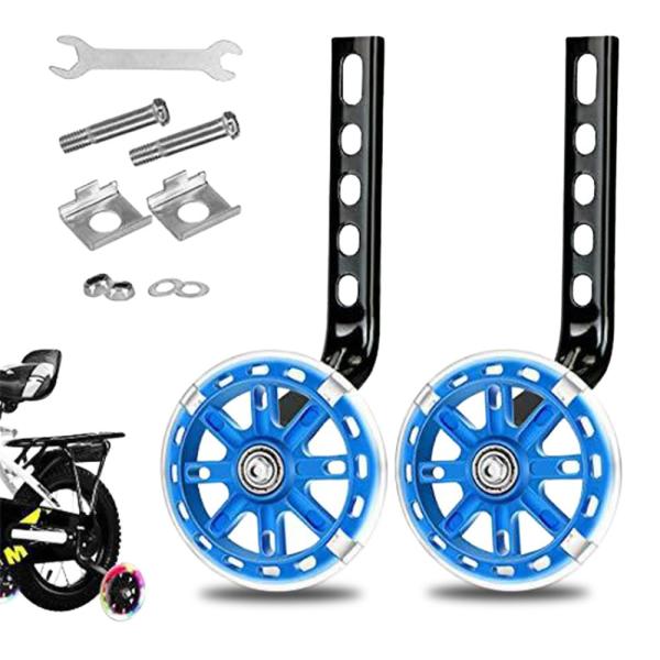 AZNABLE 補助輪 12~20インチ キッズ 子供 練習用 自転車安定器 取付簡単 静音設計 自転車補助輪 5段階サイズ調整 カラフル (ブルー)