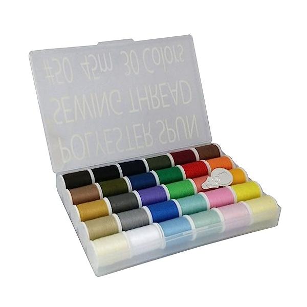 他サイト： レオニス あると便利。丈夫で縫いやすい収納ケース入 ミシン糸30色セット＃50 45ｍ［A93011］の商品画像