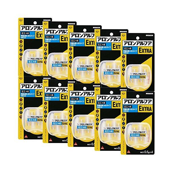 他サイト： ボンド アロンアルフア EXTRA ミニ×4 0.5g×4 #04611 10パック入りの商品画像